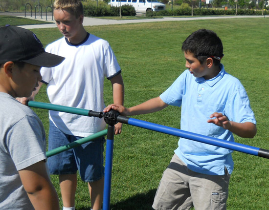 We'll do some team building games where we actually build something